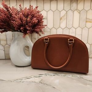 L'Atouche Vintage Leather Dome Satchel